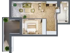 2 pokoje, apartament 44,62 m², piętro 1, oferta nr M28, Apartamenty Przystań, Olecko, ul. Kościuszki