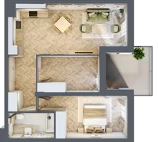 3 pokoje, apartament 58,00 m², piętro 2, oferta nr M35, Apartamenty Przystań, Olecko, ul. Kościuszki