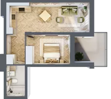 2 pokoje, apartament 41,90 m², piętro 2, oferta nr M36, Apartamenty Przystań, Olecko, ul. Kościuszki