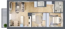 3 pokoje, mieszkanie 62,10 m², piętro 1, oferta nr A.10, Parkove Love, Łódź, Bałuty, ul. Górnicza 12/14 