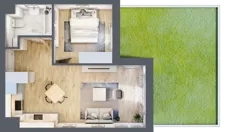 2 pokoje, mieszkanie 42,18 m², parter, oferta nr 7, Nova Radiostacja, Łódź, Śródmieście, ul. Telefoniczna 19 