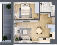 2 pokoje, mieszkanie 42,71 m², piętro 1, oferta nr 12, Nova Radiostacja, Łódź, Śródmieście, ul. Telefoniczna 19 