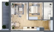 2 pokoje, mieszkanie 47,27 m², piętro 2, oferta nr 18, Nova Radiostacja, Łódź, Śródmieście, ul. Telefoniczna 19 