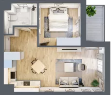 2 pokoje, mieszkanie 42,18 m², piętro 2, oferta nr 24, Nova Radiostacja, Łódź, Śródmieście, ul. Telefoniczna 19 