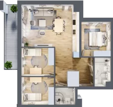 4 pokoje, mieszkanie 80,03 m², piętro 3, oferta nr 31, Nova Radiostacja, Łódź, Śródmieście, ul. Telefoniczna 19 