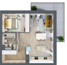 2 pokoje, mieszkanie 50,96 m², piętro 3, oferta nr A.19, Och!Widzew, Łódź, Widzew, ul. Przybyszewskiego 292-300