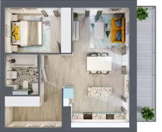 2 pokoje, mieszkanie 51,05 m², piętro 2, oferta nr A.13, Och!Widzew, Łódź, Widzew, ul. Przybyszewskiego 292-300