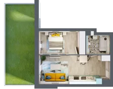 2 pokoje, mieszkanie 38,64 m², piętro 1, oferta nr B.16, Och!Widzew, Łódź, Widzew, ul. Przybyszewskiego 292-300
