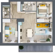3 pokoje, mieszkanie 62,23 m², piętro 2, oferta nr B.18, Och!Widzew, Łódź, Widzew, ul. Przybyszewskiego 292-300