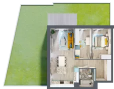 3 pokoje, mieszkanie 68,47 m², piętro 1, oferta nr B.14, Och!Widzew, Łódź, Widzew, ul. Przybyszewskiego 292-300