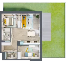 3 pokoje, mieszkanie 62,23 m², piętro 2, oferta nr B.18, Och!Widzew, Łódź, Widzew, ul. Przybyszewskiego 292-300