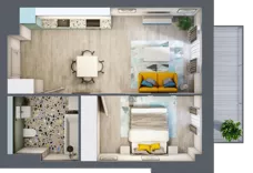 2 pokoje, mieszkanie 41,81 m², piętro 4, oferta nr D.38, Och!Widzew, Łódź, Widzew, ul. Przybyszewskiego 292-300