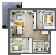 3 pokoje, mieszkanie 59,50 m², piętro 2, oferta nr D.17, Och!Widzew, Łódź, Widzew, ul. Przybyszewskiego 292-300
