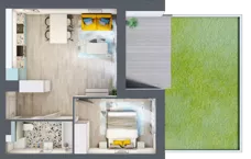 2 pokoje, mieszkanie 43,90 m², piętro 1, oferta nr D.12, Och!Widzew, Łódź, Widzew, ul. Przybyszewskiego 292-300