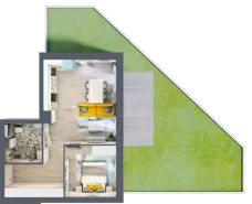 2 pokoje, mieszkanie 48,43 m², parter, oferta nr E.8, Och!Widzew, Łódź, Widzew, ul. Przybyszewskiego 292-300