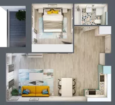 2 pokoje, mieszkanie 49,68 m², piętro 2, oferta nr E.18, Och!Widzew, Łódź, Widzew, ul. Przybyszewskiego 292-300