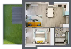 2 pokoje, mieszkanie 42,29 m², piętro 1, oferta nr D.11, Och!Widzew, Łódź, Widzew, ul. Przybyszewskiego 292-300