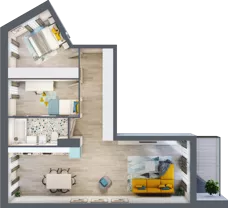 3 pokoje, mieszkanie 72,00 m², piętro 1, oferta nr E/M38, Stara Cegielnia etap II, Mielec, ul. Wojsławska 1