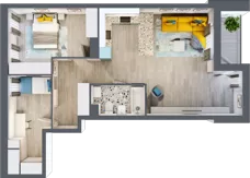 3 pokoje, mieszkanie 68,94 m², piętro 2, oferta nr E/M11, Stara Cegielnia etap II, Mielec, ul. Wojsławska 1