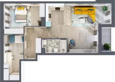 3 pokoje, mieszkanie 68,93 m², piętro 3, oferta nr E/M17, Stara Cegielnia etap II, Mielec, ul. Wojsławska 1