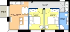 3 pokoje, apartament inwestycyjny 53,60 m², parter, oferta nr B1.4, Rezydencja Chłabówka, Zakopane, ul. Chłabówka Górna