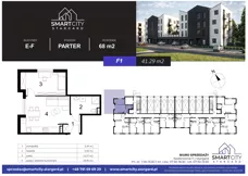 2 pokoje, mieszkanie 41,29 m², parter, oferta nr F/M1, Smart City Stargard, Stargard, ul. Nadbrzeżna 11