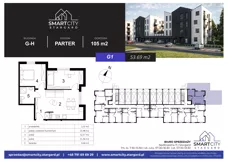 3 pokoje, mieszkanie 53,59 m², piętro 1, oferta nr E/M6, Smart City Stargard, Stargard, ul. Nadbrzeżna 11
