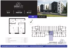 2 pokoje, mieszkanie 41,35 m², parter, oferta nr G/M5, Smart City Stargard, Stargard, ul. Nadbrzeżna 11