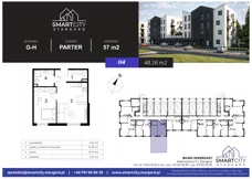 2 pokoje, mieszkanie 48,16 m², parter, oferta nr H/M4, Smart City Stargard, Stargard, ul. Nadbrzeżna 11