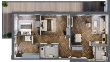 4 pokoje, mieszkanie 97,25 m², parter, oferta nr B1.9, Zdrojowa Park, Busko-Zdrój, ul. Prof. W. Grotta