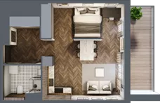 1 pokój, mieszkanie 39,16 m², piętro 3, oferta nr B1.36, Zdrojowa Park, Busko-Zdrój, ul. Prof. W. Grotta