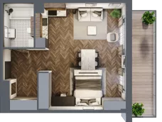 1 pokój, mieszkanie 45,17 m², piętro 3, oferta nr B1.27, Zdrojowa Park, Busko-Zdrój, ul. Prof. W. Grotta