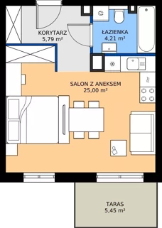 1 pokój, mieszkanie 35,00 m², piętro 2, oferta nr B2.24, Zdrojowa Park bud. 2, Busko-Zdrój, ul. Prof. W. Grotta