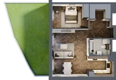 2 pokoje, mieszkanie 52,78 m², parter, oferta nr M01, Punkt Wola, Kraków, Podgórze Duchackie, Wola Duchacka, ul. Trybuny Ludów 15