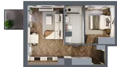2 pokoje, mieszkanie 39,13 m², piętro 1, oferta nr M17, Punkt Wola, Kraków, Podgórze Duchackie, Wola Duchacka, ul. Trybuny Ludów 15
