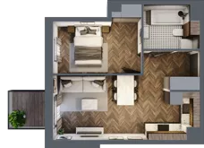 2 pokoje, mieszkanie 39,20 m², piętro 1, oferta nr M27, Punkt Wola, Kraków, Podgórze Duchackie, Wola Duchacka, ul. Trybuny Ludów 15