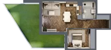 2 pokoje, mieszkanie 41,86 m², parter, oferta nr M13, Punkt Wola, Kraków, Podgórze Duchackie, Wola Duchacka, ul. Trybuny Ludów 15