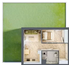 2 pokoje, mieszkanie 41,65 m², parter, oferta nr A.0.02, Nowe Miasto, Krzeszowice, ul. Czatkowice Górne / Majowa