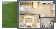 2 pokoje, mieszkanie 41,56 m², parter, oferta nr A.0.04, Nowe Miasto, Krzeszowice, ul. Czatkowice Górne / Majowa