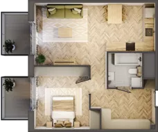 2 pokoje, mieszkanie 53,13 m², piętro 4, oferta nr B.4.45, Nowe Miasto, Krzeszowice, ul. Czatkowice Górne / Majowa
