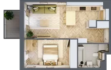 2 pokoje, mieszkanie 41,30 m², piętro 1, oferta nr C.1.17, Nowe Miasto, Krzeszowice, ul. Czatkowice Górne / Majowa