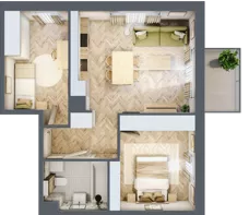 3 pokoje, mieszkanie 50,43 m², piętro 2, oferta nr C.2.24, Nowe Miasto, Krzeszowice, ul. Czatkowice Górne / Majowa