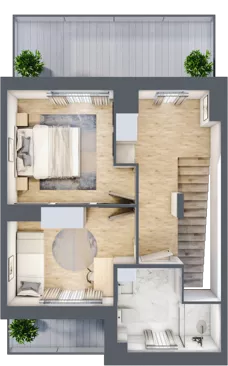 5 pokoi, mieszkanie 96,77 m², piętro 1, oferta nr 4B, Apartamenty Baranówek, Kielce, Baranówek, ul. Chodkiewicza 46A