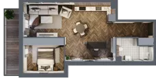 2 pokoje, apartament 48,65 m², piętro 1, oferta nr 4, Rezydencja Wczasowa, Ełk, Szyba, ul. Wczasowa 7