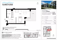 2 pokoje, apartament inwestycyjny 41,27 m², parter, oferta nr B1/1, Apartamenty Klimatyczna, Gdańsk, Wyspa Sobieszewska, ul. Klimatyczna 88