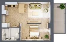 2 pokoje, apartament inwestycyjny 36,28 m², piętro 2, oferta nr A3/16, Apartamenty Klimatyczna, Gdańsk, Wyspa Sobieszewska, ul. Klimatyczna 88