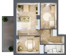 3 pokoje, apartament inwestycyjny 49,36 m², piętro 1, oferta nr B2/17, Apartamenty Klimatyczna, Gdańsk, Wyspa Sobieszewska, ul. Klimatyczna 88