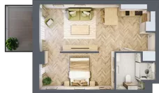 2 pokoje, apartament inwestycyjny 38,48 m², piętro 1, oferta nr B2/15, Apartamenty Klimatyczna, Gdańsk, Wyspa Sobieszewska, ul. Klimatyczna 88
