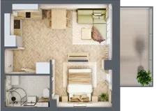 2 pokoje, apartament inwestycyjny 30,84 m², piętro 1, oferta nr B2/13, Apartamenty Klimatyczna, Gdańsk, Wyspa Sobieszewska, ul. Klimatyczna 88
