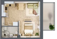 2 pokoje, apartament inwestycyjny 30,87 m², parter, oferta nr B1/4, Apartamenty Klimatyczna, Gdańsk, Wyspa Sobieszewska, ul. Klimatyczna 88